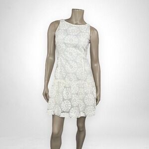 BANANA REPUBLIC 2 Sunflower Lace Embroidered Ive‎ Dress Wedding Summer